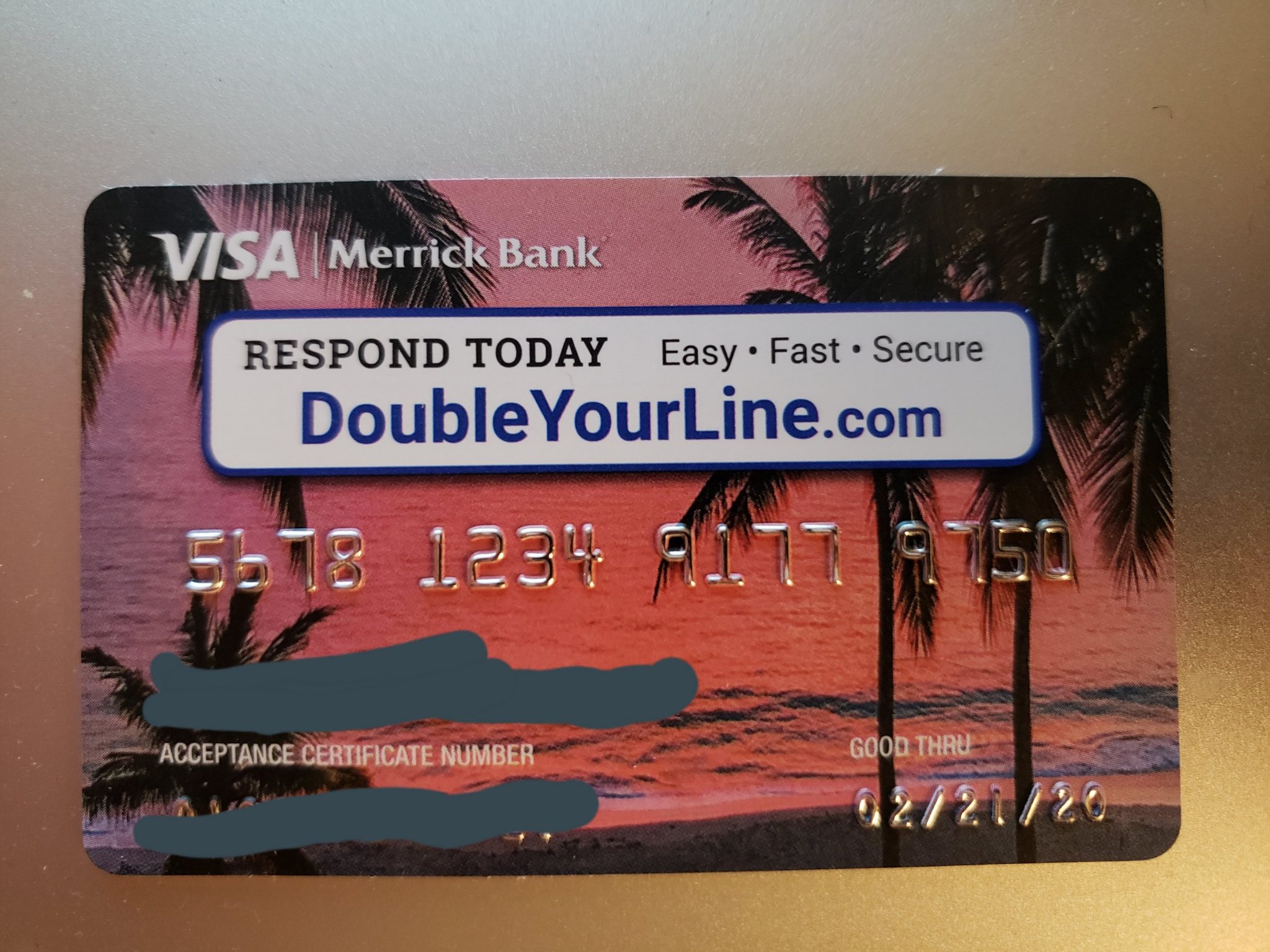 doubleyourline-merrick-bank-visa-card-offer-card-rewards-network